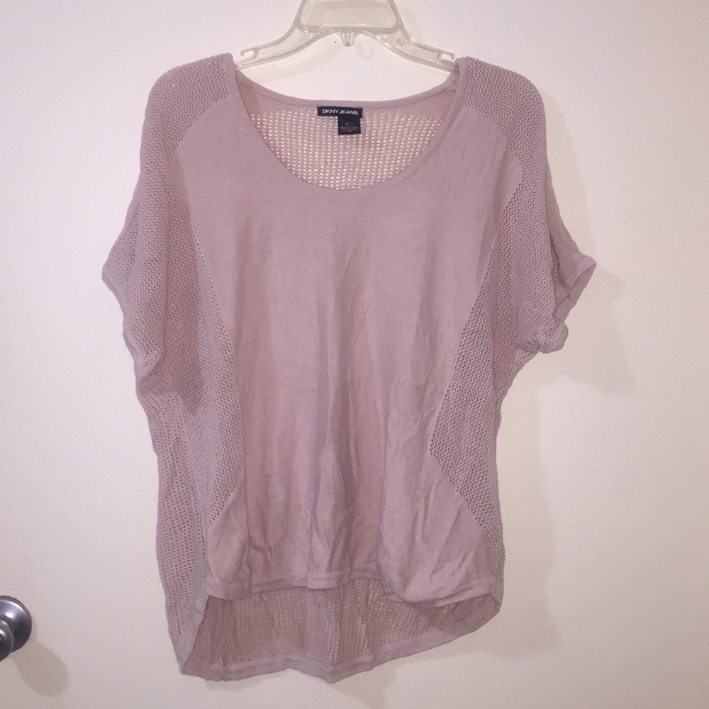 Blush pink knit top